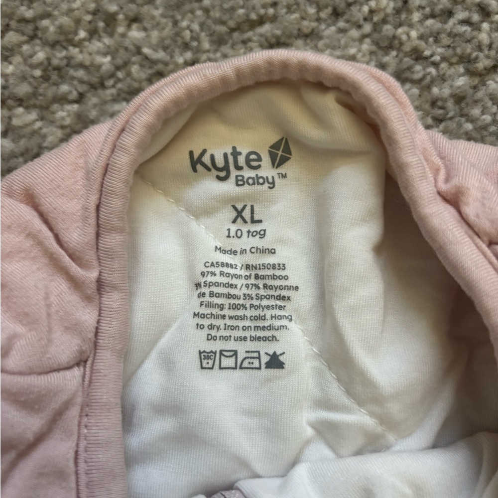 Kyte BABY Light Pink Sleeveless Zippered Sleep Sack bag walker XL - Picture 2 of 4